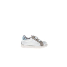 Load image into Gallery viewer, NATURINO PINN GIRLS SNEAKER WHITE CIPRIA CELESTE