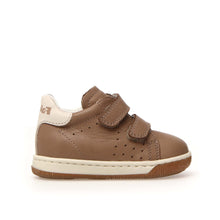 Load image into Gallery viewer, FALCOTTO ADAM BOYS FIRST WALKER SNEAKER TAUPE MILK VELCRO
