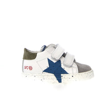 Load image into Gallery viewer, FALCOTTO SALAZAR BOYS FIRST WALKER VELCRO SNEAKER WHITE GREY AZURE