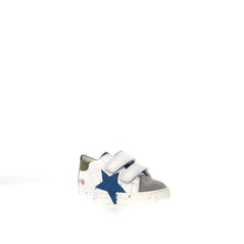 Load image into Gallery viewer, FALCOTTO SALAZAR BOYS FIRST WALKER VELCRO SNEAKER WHITE GREY AZURE