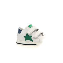 Load image into Gallery viewer, FALCOTTO SASHA WHITE GREEN BOYS FIRST WALKER SNEAKERS VELCRO
