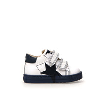 Load image into Gallery viewer, FALCOTTO VENUS BOYS FIRST WALKER VELCRO SNEAKER WHITE NAVY BOTTOM