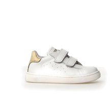 Load image into Gallery viewer, NATURINO HASSELT GIRLS LEATHER VELCRO SNEAKERS WHITE PLAT