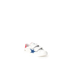 Load image into Gallery viewer, NATURINO PINN BOYS VELCRO LEATHER SNEAKERS WHITE AZURE