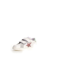 Load image into Gallery viewer, NATURINO PINN WHITE ROSE GIRLS LEATHER VELCRO SNEAKERS