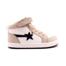 Load image into Gallery viewer, OLDSOLES TEAM-STAR BOYS LEATHER HIGH TOP SNEAKERS