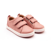 Load image into Gallery viewer, OLDSOLES BIG TOT KISS GIRLS LEATHER VELCRO SNEAKERS PINK