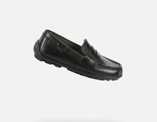 Load image into Gallery viewer, GEOX NEW FAST J746CA BOYS PENNY LOAFER BLACK