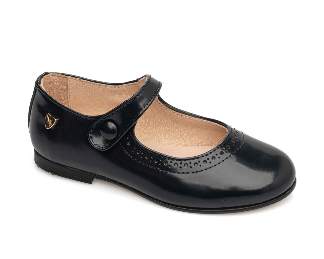 VENETTINI DULCE GIRLS NAVY LEATHER MARYJANE