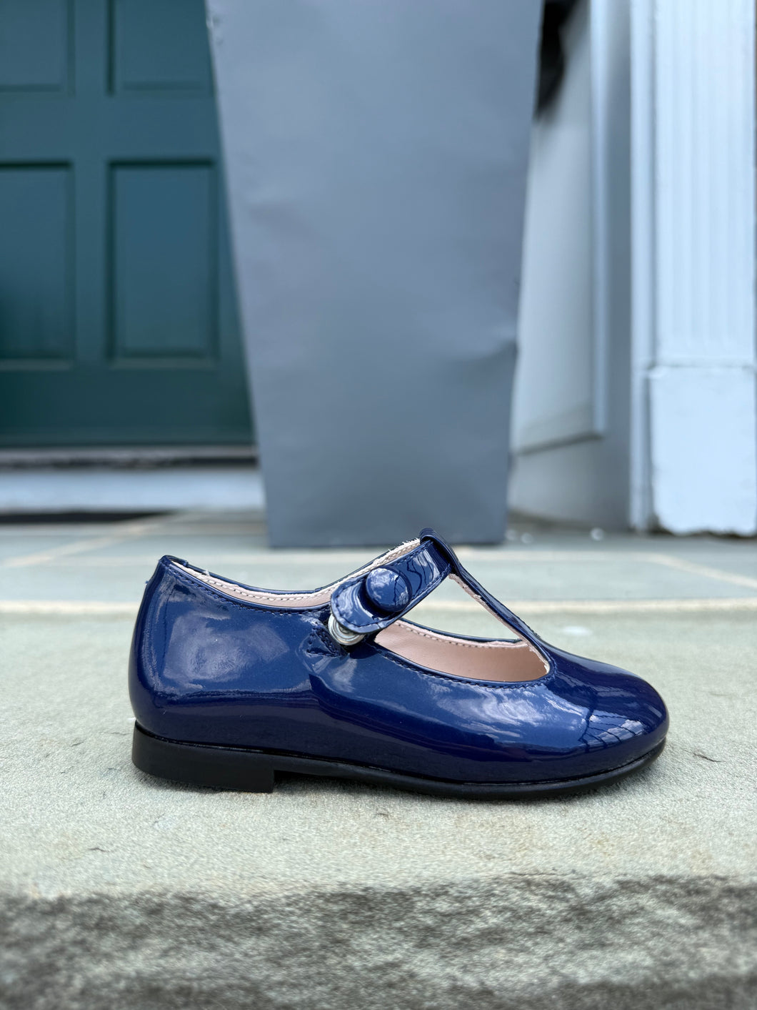 BEBERLIS GIRLS T STRAP MARY JANE NAVY DRESS SHOE 24653