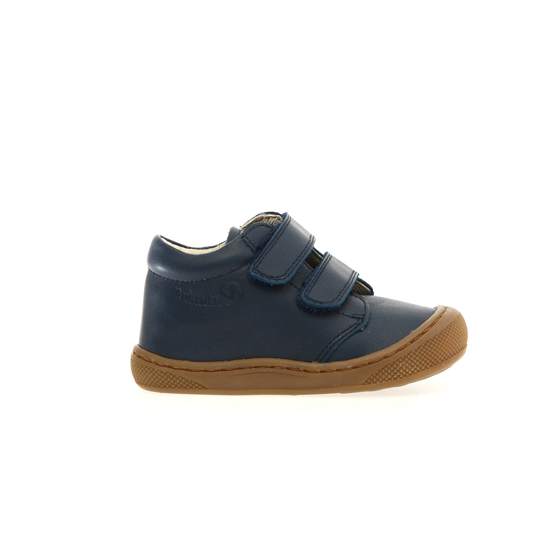 NATURINO COCOON WIDE BOYS FIRST WALKER VELCRO SNEAKERS NAVY