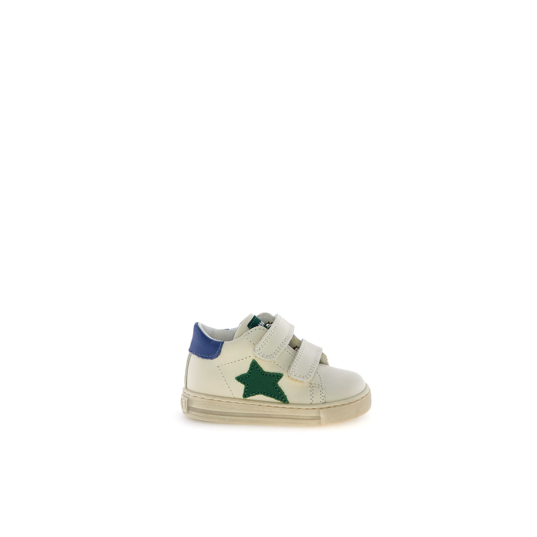 FALCOTTO SASHA BOYS FIRST WALKER SNEAKERS MILK AZUR