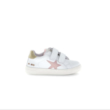 Load image into Gallery viewer, NATURINO PINN GIRLS VELCRO SNEAKERS WHITE PINK PLATINUM
