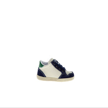 Load image into Gallery viewer, FALCOTTO ALNOITE BOYS FIRST WALKER LACE SNEAKERS MILK NAVY
