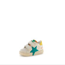 Load image into Gallery viewer, FALCOTTO SALAZAR BOYS FIRST WALKER VELCRO SNEAKER  MILK YELLOW GREEN
