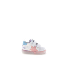 Load image into Gallery viewer, FALCOTTO SALAZAR GIRLS FIRST WALKER VELCRO SNEAKER WHITE WATER PINK
