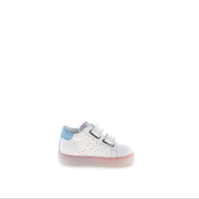 Load image into Gallery viewer, FALCOTTO SALAZAR GIRLS FIRST WALKER VELCRO SNEAKER WHITE WATER PINK
