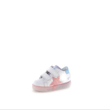 Load image into Gallery viewer, FALCOTTO SALAZAR GIRLS FIRST WALKER VELCRO SNEAKER WHITE WATER PINK
