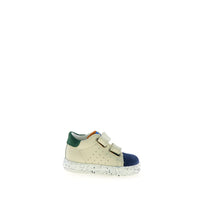 Load image into Gallery viewer, FALCOTTO SALAZAR 3 BOYS FIRST WALKER SNEAKERS VELCRO CLOSURE MILK AZURE DARK ORANGE
