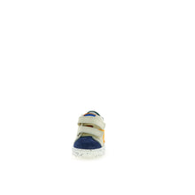 Load image into Gallery viewer, FALCOTTO SALAZAR 3 BOYS FIRST WALKER SNEAKERS VELCRO CLOSURE MILK AZURE DARK ORANGE
