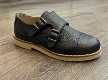 Load image into Gallery viewer, JASON BOYS DRESS SHOES NAVY MONKSTRAP BEIGE BOTTOM
