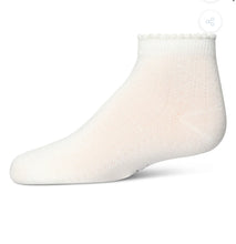 Load image into Gallery viewer, MEMOI MK-1003 DITSY FLORAL SCALLOPED CUFF ANKLET SOCK
