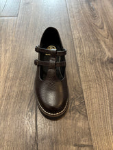 Load image into Gallery viewer, BLUBLONC BERESBROWN GIRLS DOUBLE T STRAP BROWN GRAIN DRESS SHOE
