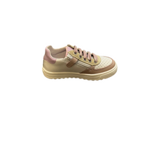 Load image into Gallery viewer, NATURINO HESS ZIP GIRLS LACE UP LEATHER SNEAKER WHITE CIPRIA
