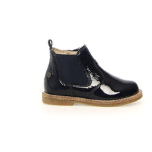 Load image into Gallery viewer, NATURINO ARTHUR GIRLS SIDE ZIP PATENT BOOT NAVY
