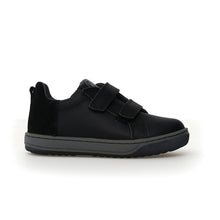 Load image into Gallery viewer, NATURINO CALEB BOYS BLACK LEATHER VELCRO SNEAKER
