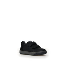 Load image into Gallery viewer, NATURINO CALEB BOYS BLACK LEATHER VELCRO SNEAKER
