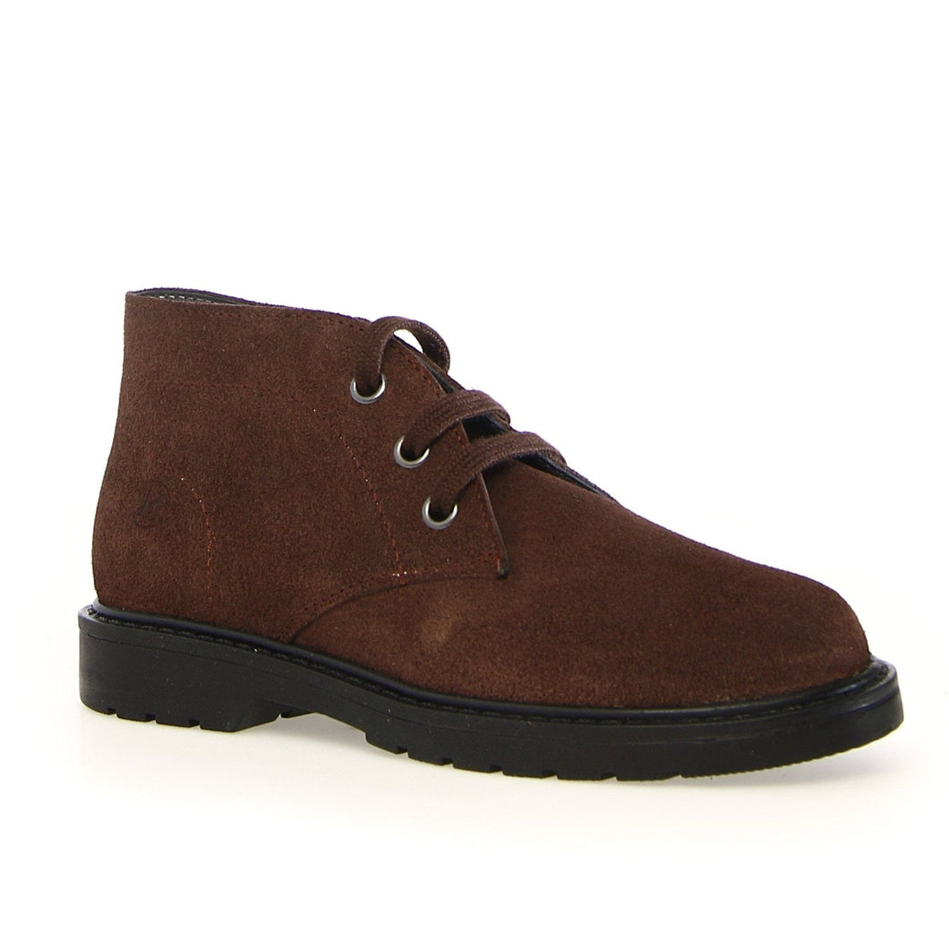 NATURINO MALMY BOYS LACE UP DESERT BOOT DARK BROWN