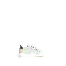 Load image into Gallery viewer, NATURINO PINN GIRLS LEATHER VELCRO SNEAKERS METALIC SILVER
