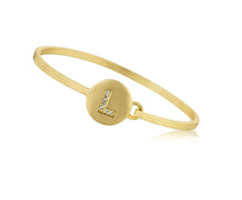 Load image into Gallery viewer, MOLLY GLITZ INITIAL BANGLE BN0785B
