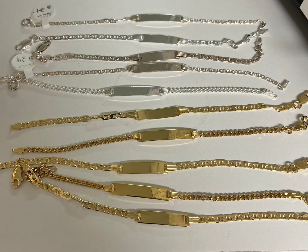 Sterling silver id bracelets