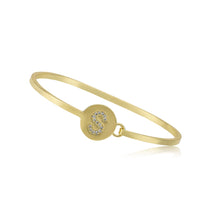 Load image into Gallery viewer, MOLLY GLITZ INITIAL BANGLE BN0785B
