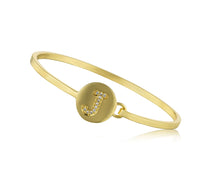 Load image into Gallery viewer, MOLLY GLITZ INITIAL BANGLE BN0785B

